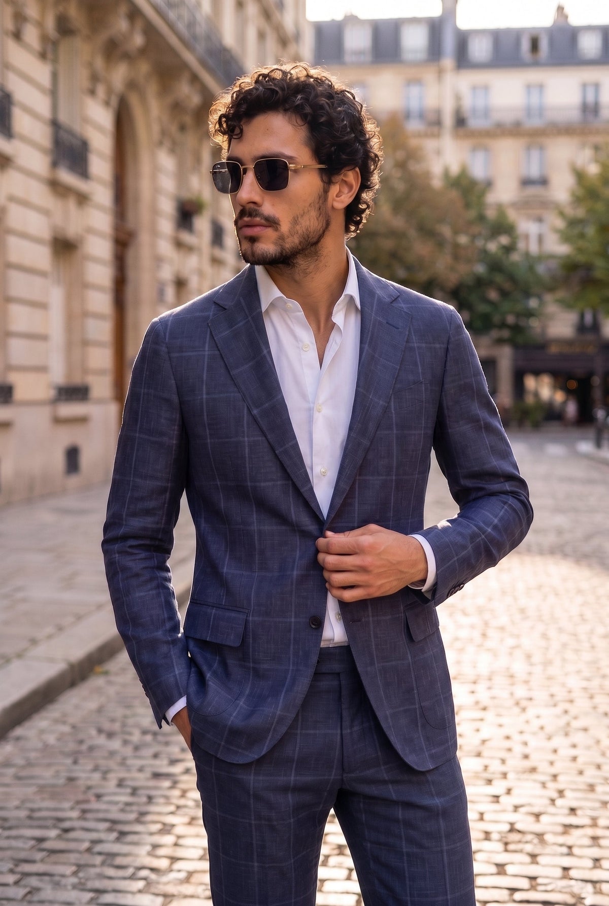 Sartorio Windowpane Virgin Wool Suit