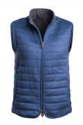 Kired by Kiton REA Cashmere Reversible Vest in dark blue and black