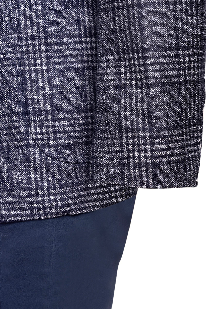 Sartorio Checked Wool-Silk-Cashmere Sport Jacket