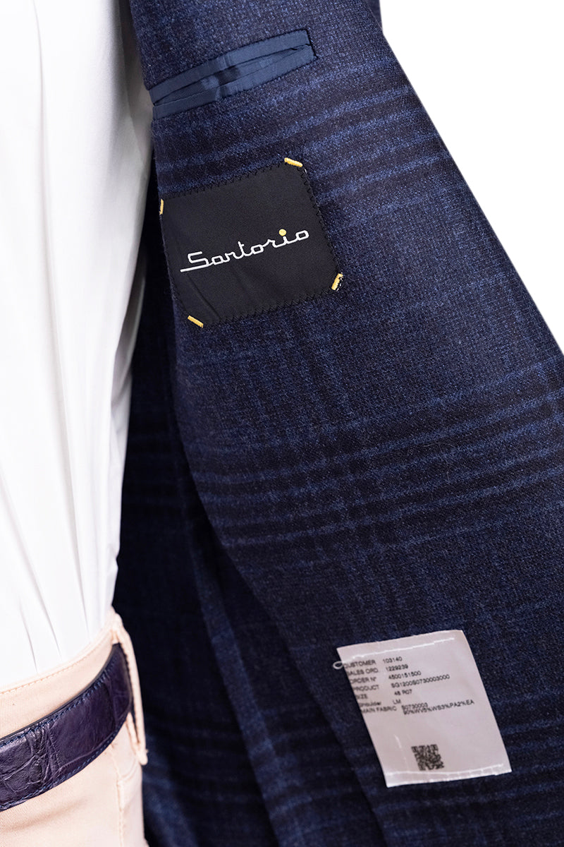 Sartorio Checked Virgin Wool-Cashmere Sport Jacket