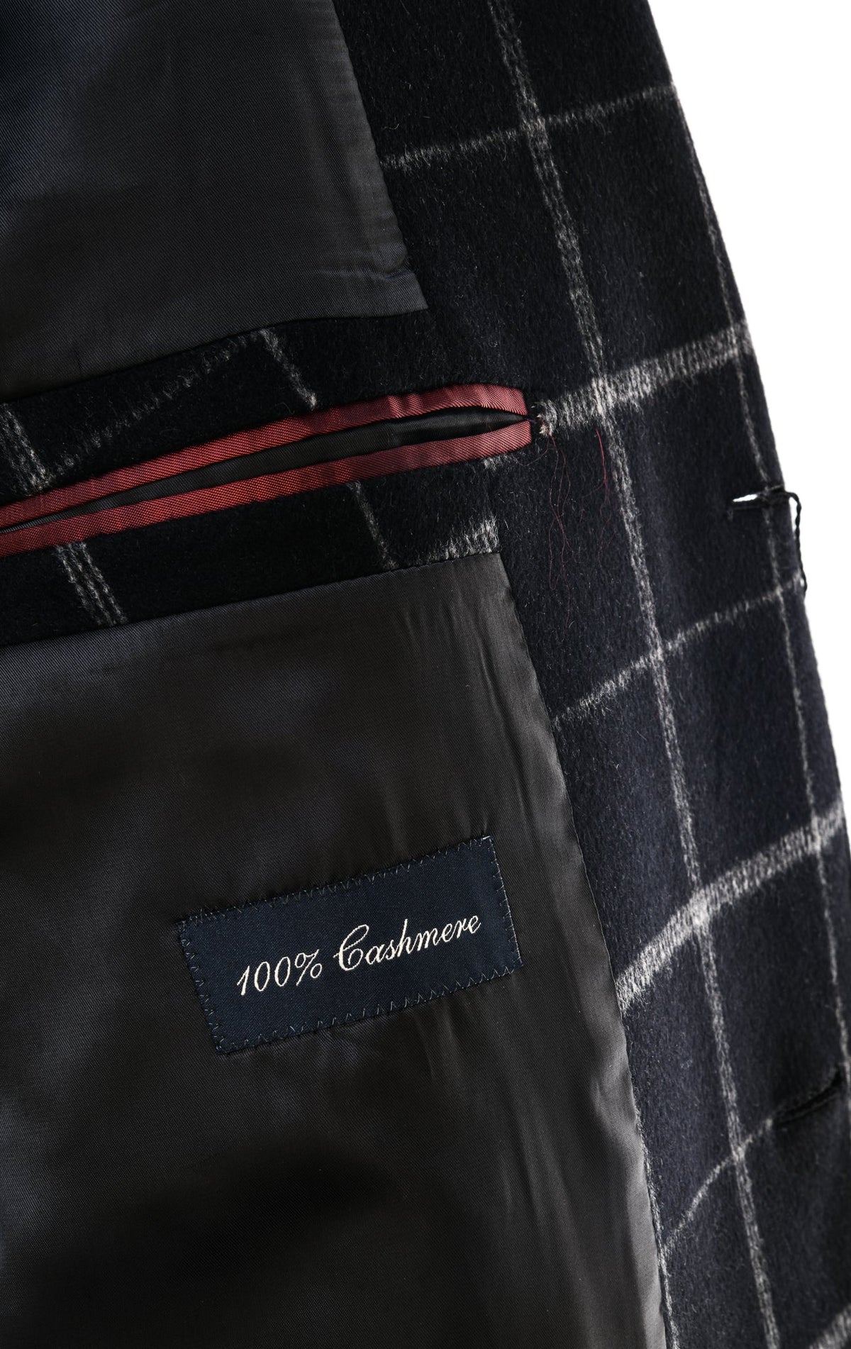 Fiore di Napoli Windowpane Cashmere Overcoat