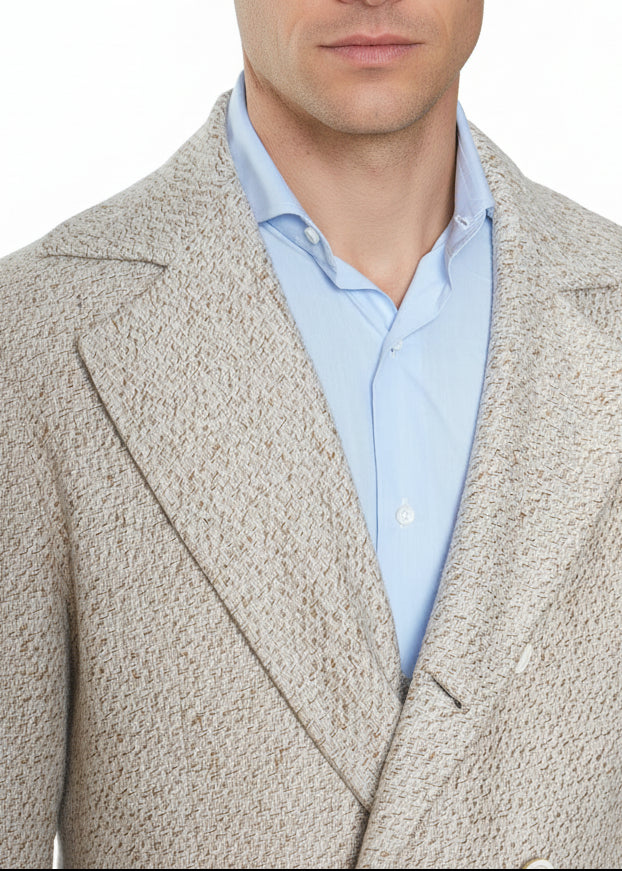 Kiton Woven Cashmere Button Down Overcoat
