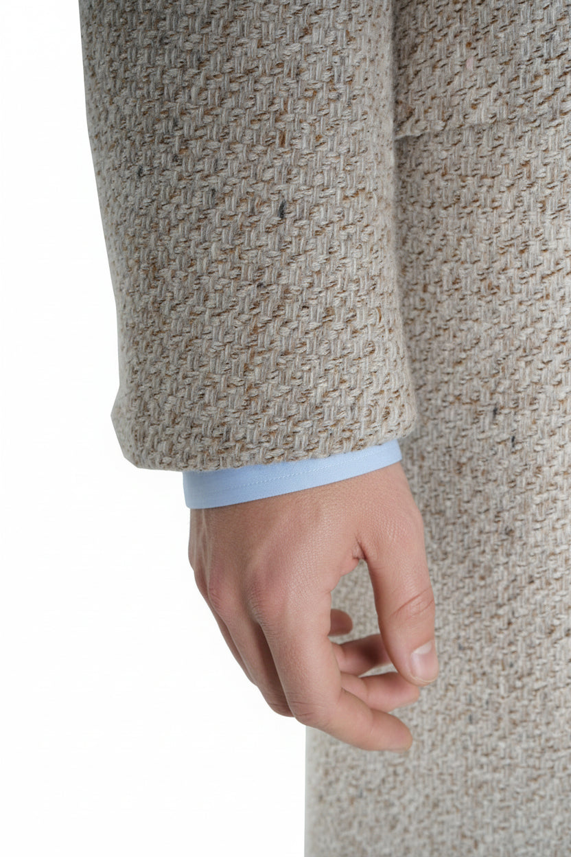 Kiton Woven Cashmere Button Down Overcoat