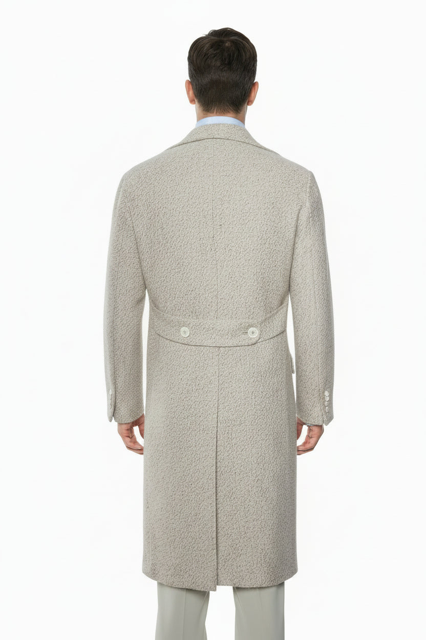 Kiton Woven Cashmere Button Down Overcoat