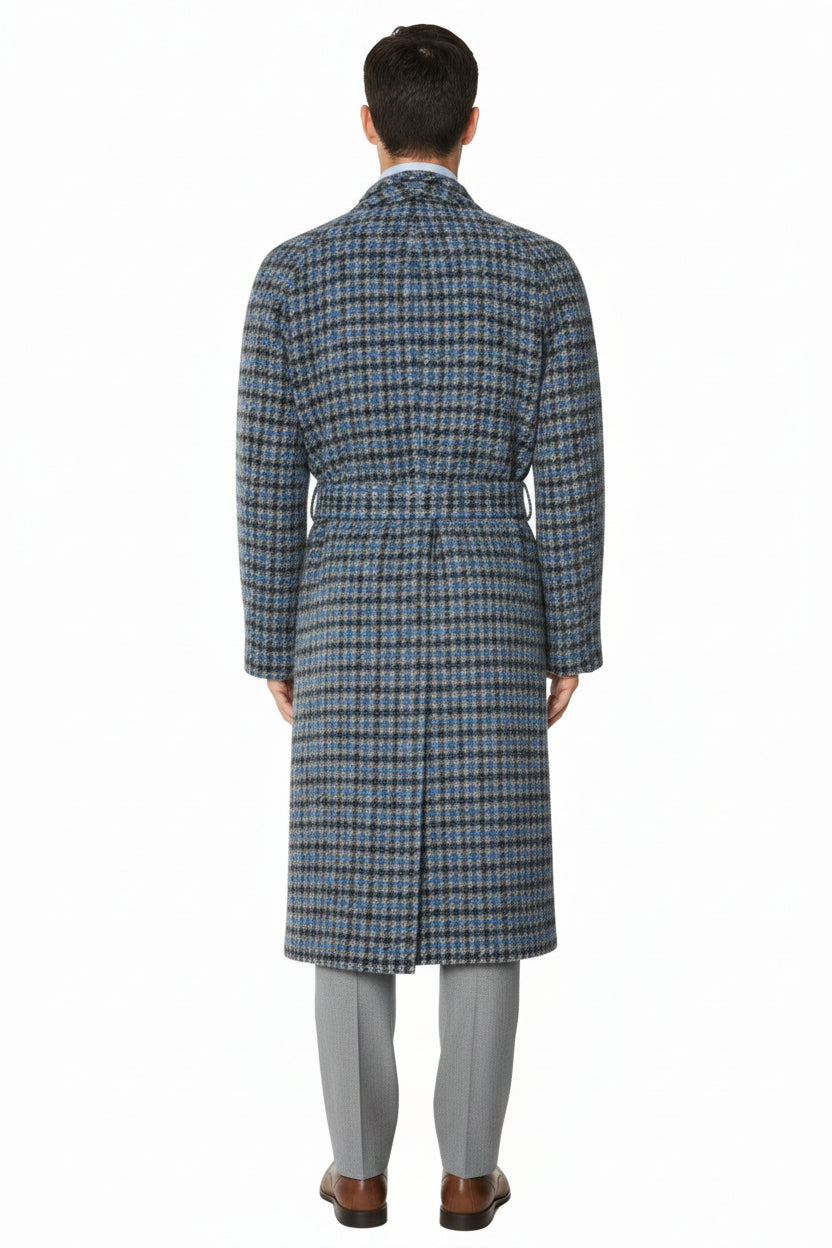 Kiton Woven Virgin Wool Button Down Overcoat