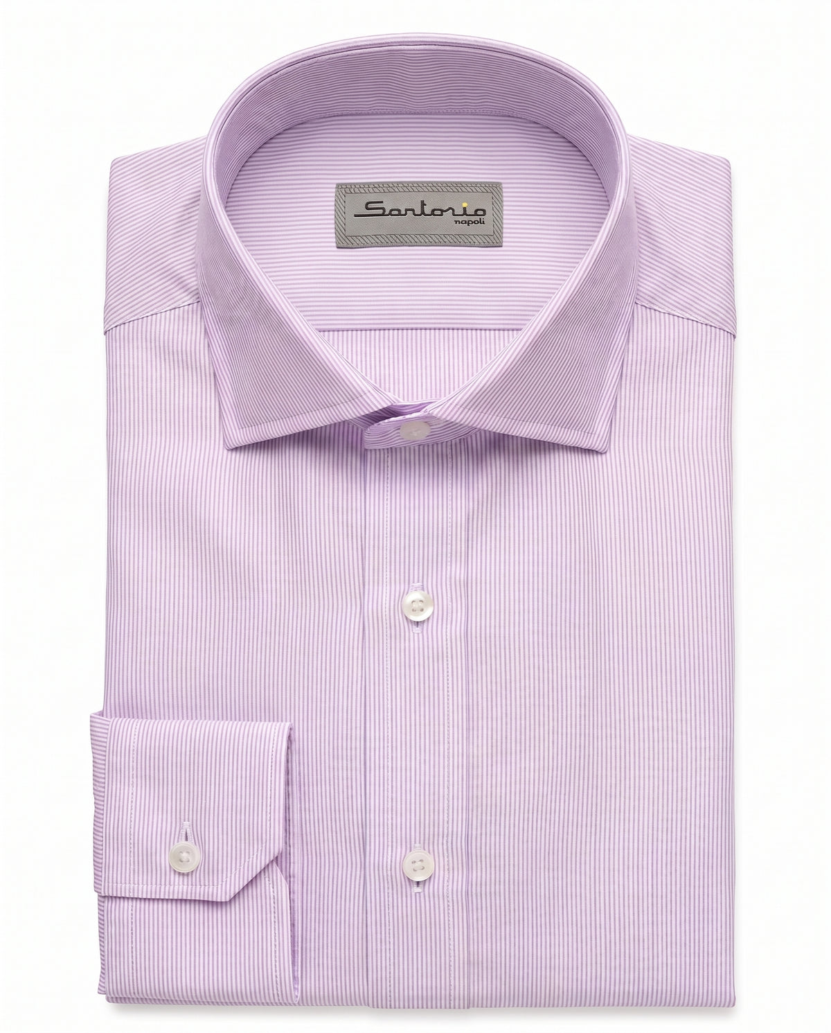 Sartorio Cotton Micro Pinstripe Dress Shirt in orchid