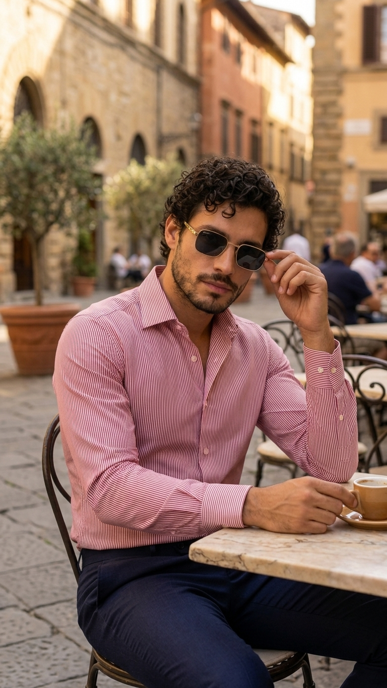 Sartorio Cotton Micro Pinstripe Dress Shirt