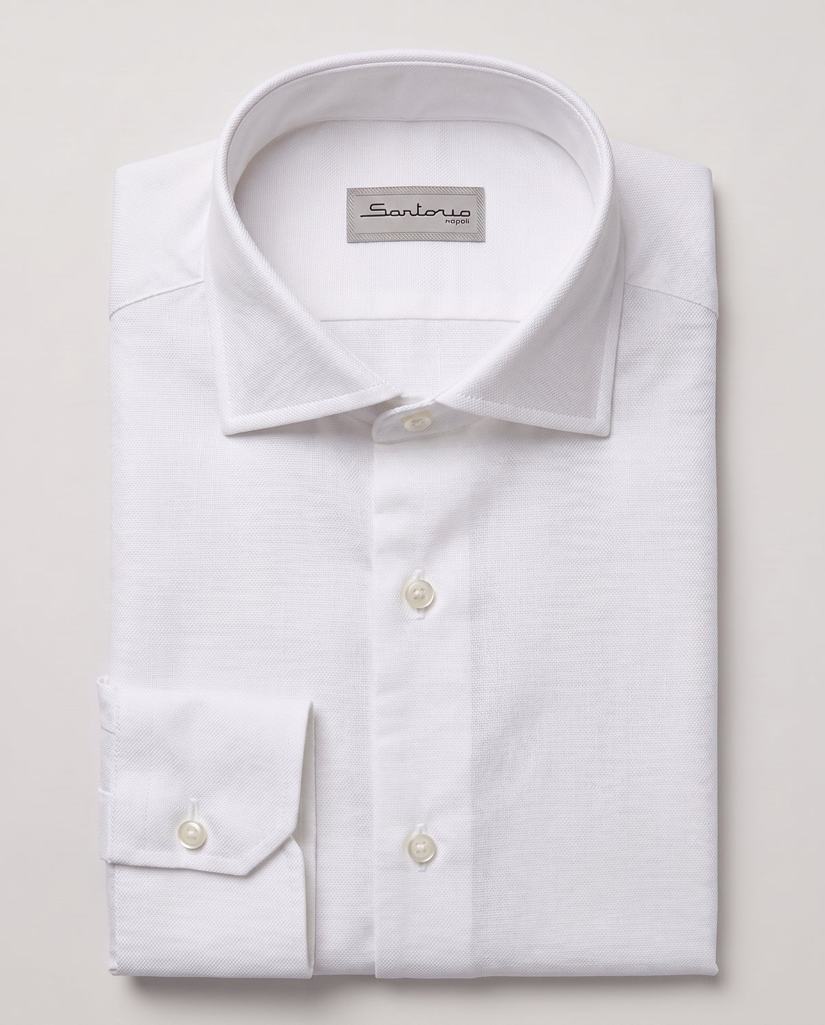 Sartorio Cotton Birdseye Dress Shirt in white