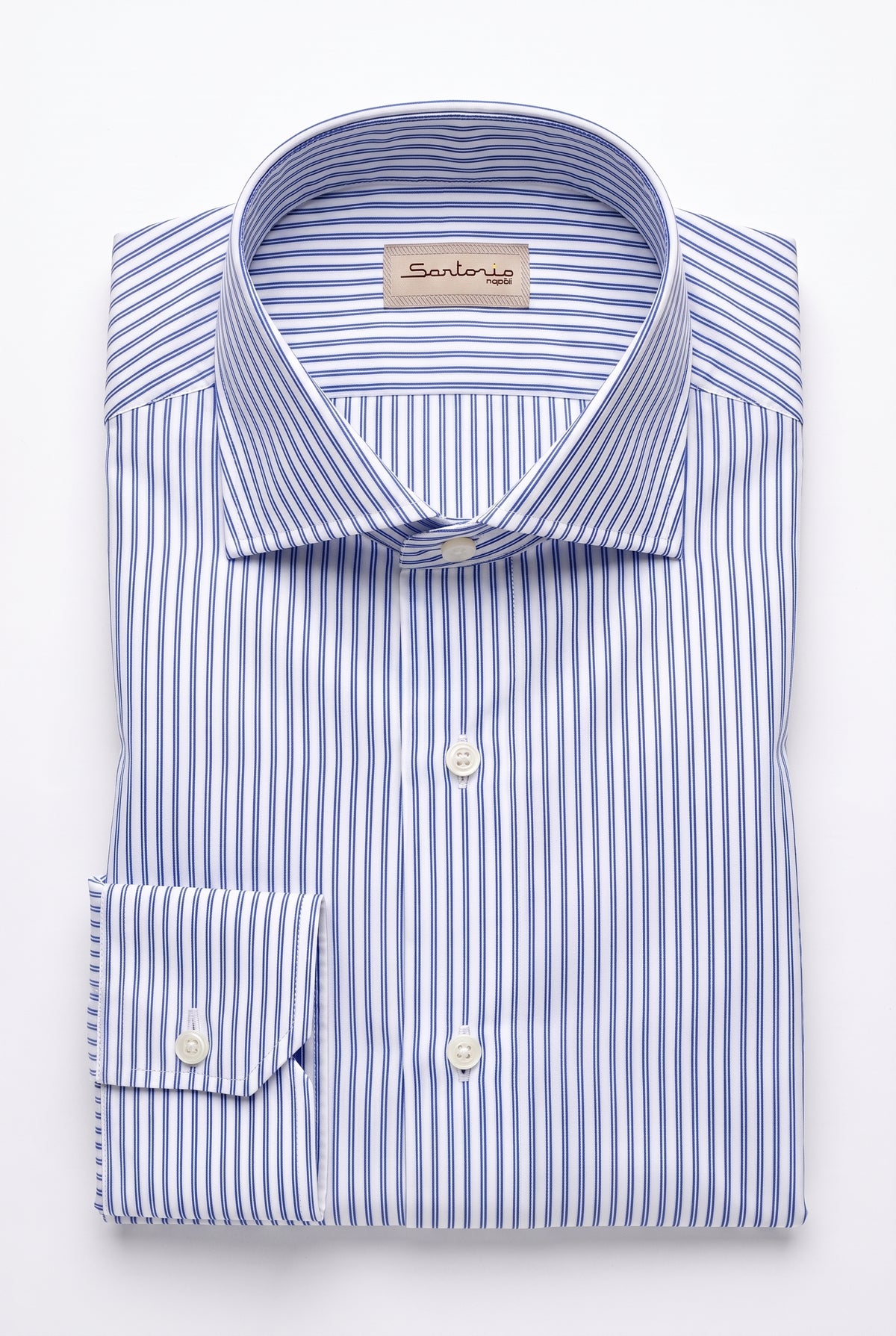 Sartorio Cotton Multi Pinstripe Dress Shirt in blue