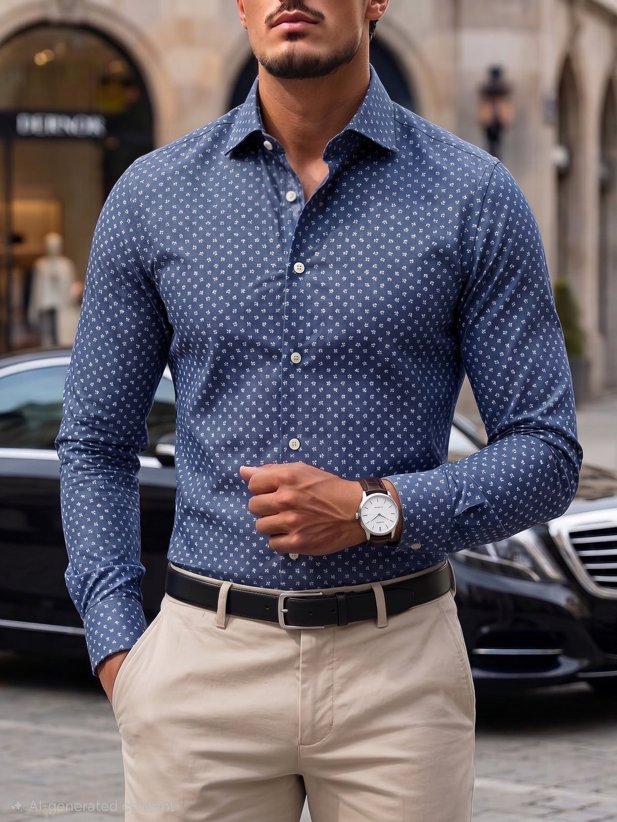 Sartorio Cotton Floral Dress Shirt