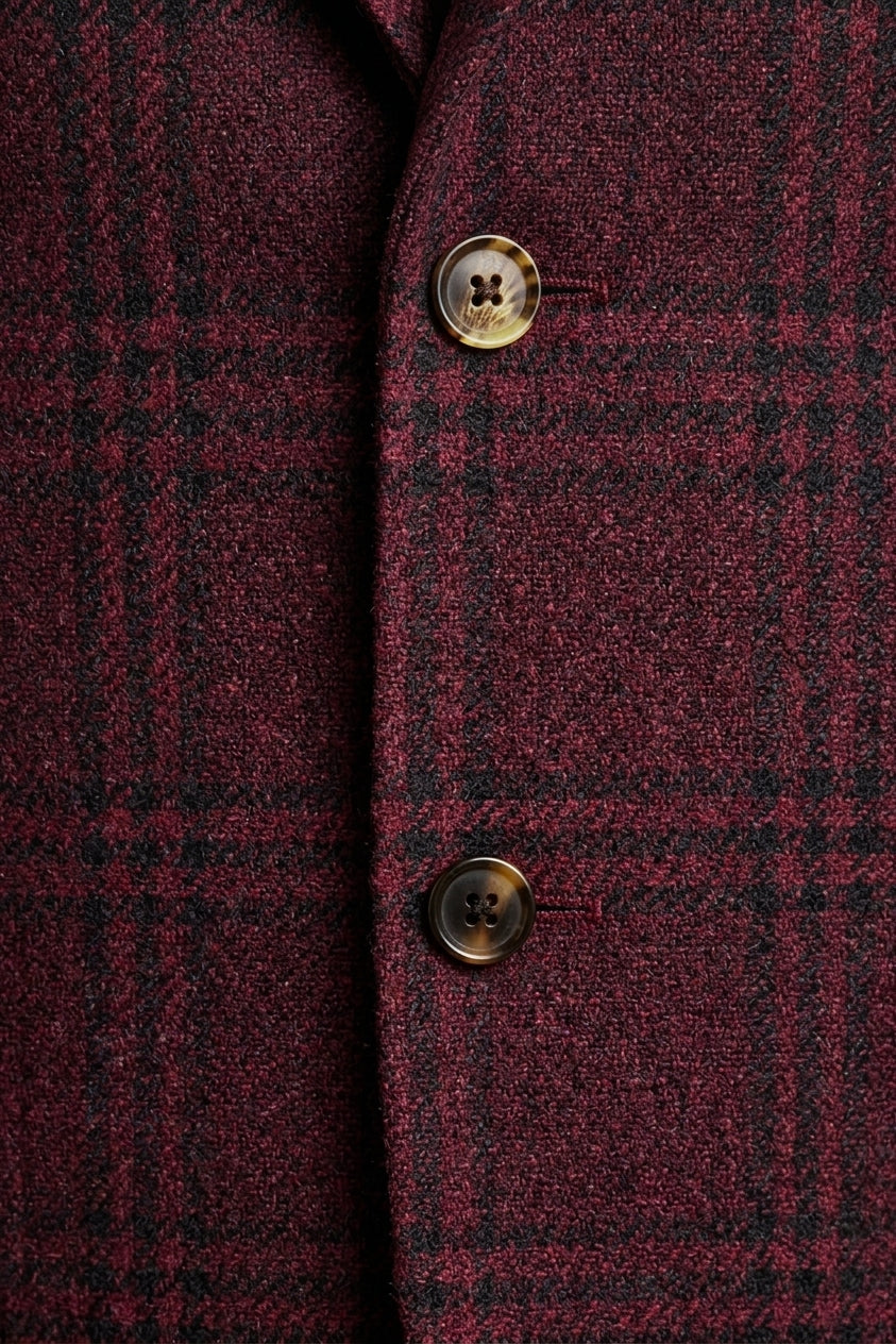 Sartorio Checked Virgin Wool-Silk-Cotton Sport Jacket