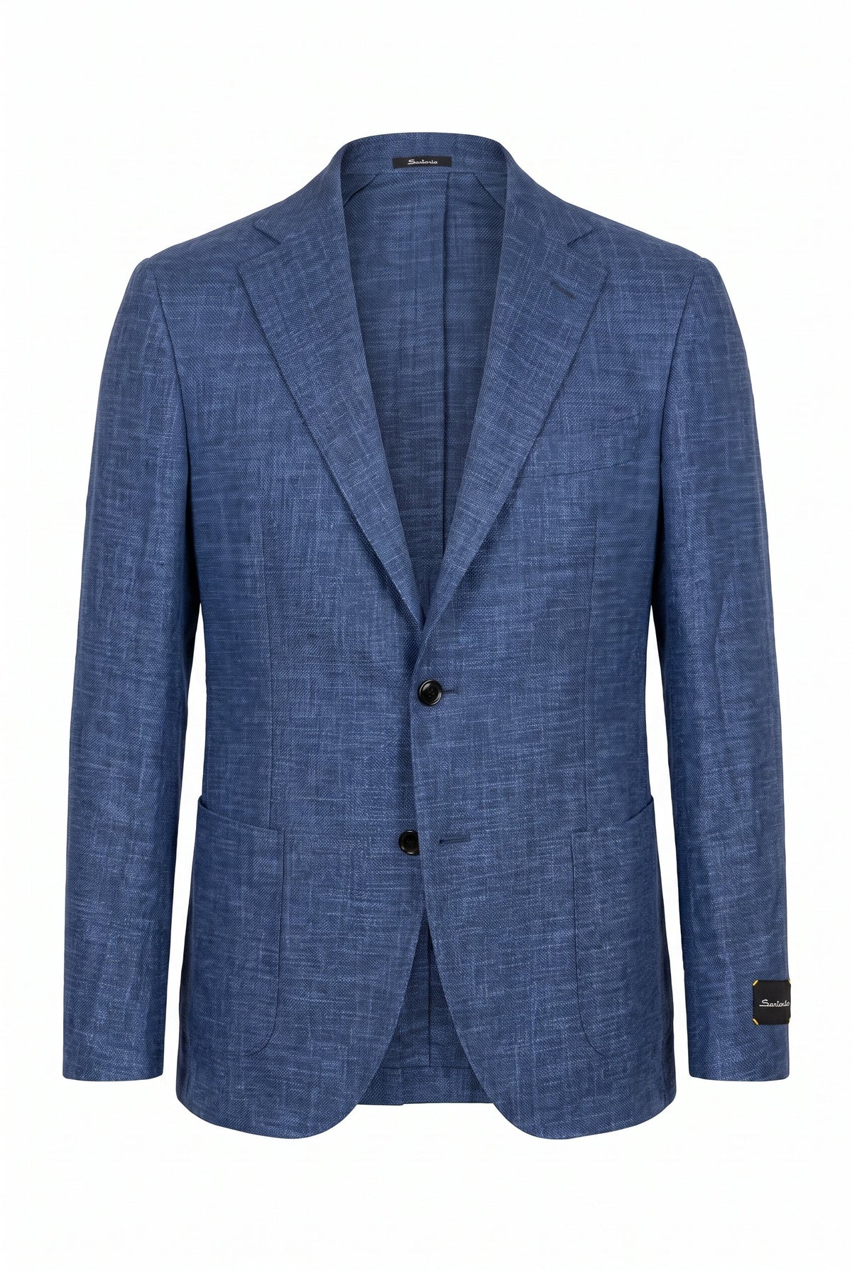 Sartorio Virgin Wool-Silk-Cotton Marled Sport Jacket in royal blue
