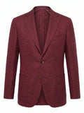 Sartorio Virgin Wool-Silk-Cotton Marled Sport Jacket in burgundy