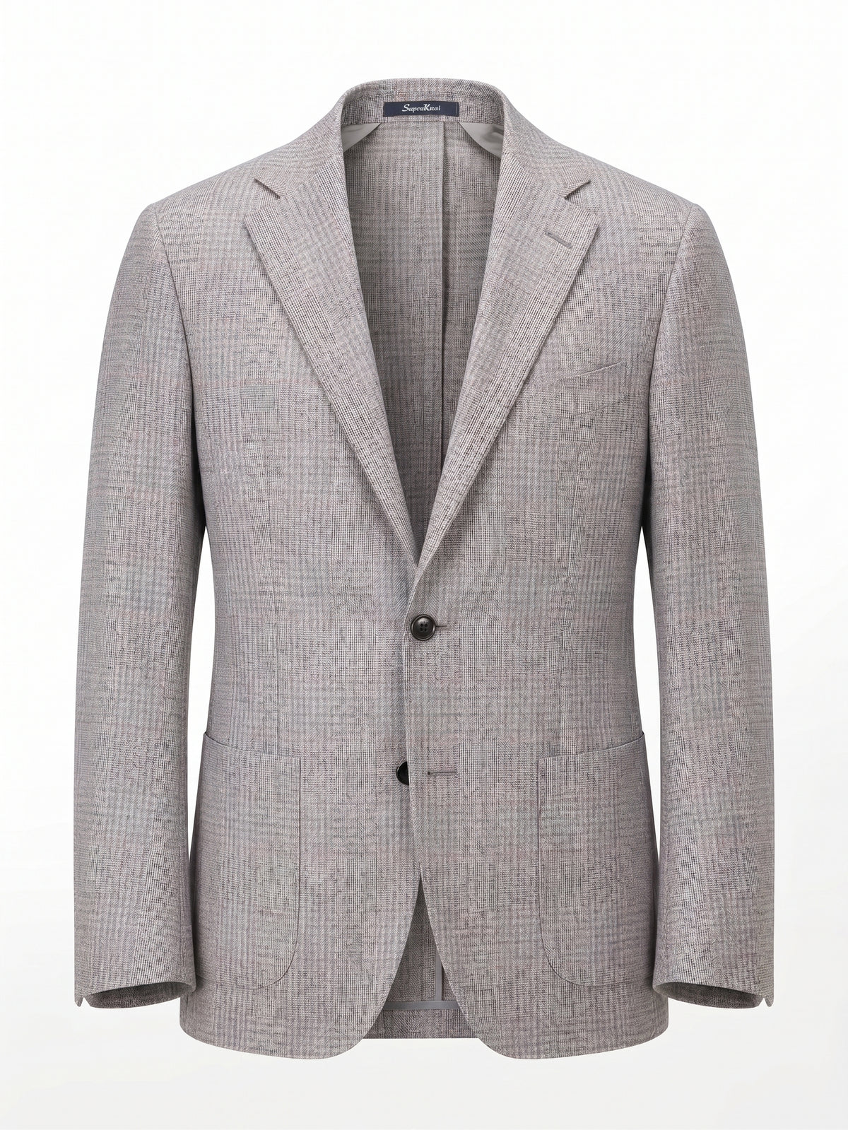 Sartorio Prince of Wales Virgin Wool Sport Jacket in light grey