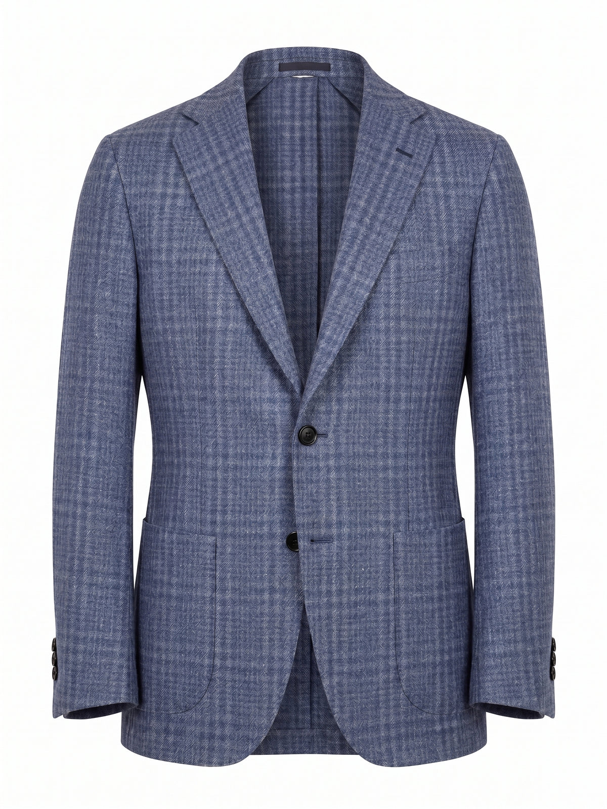 Sartorio Prince of Wales Cashmere Sport Jacket in cornflower blue and light blue