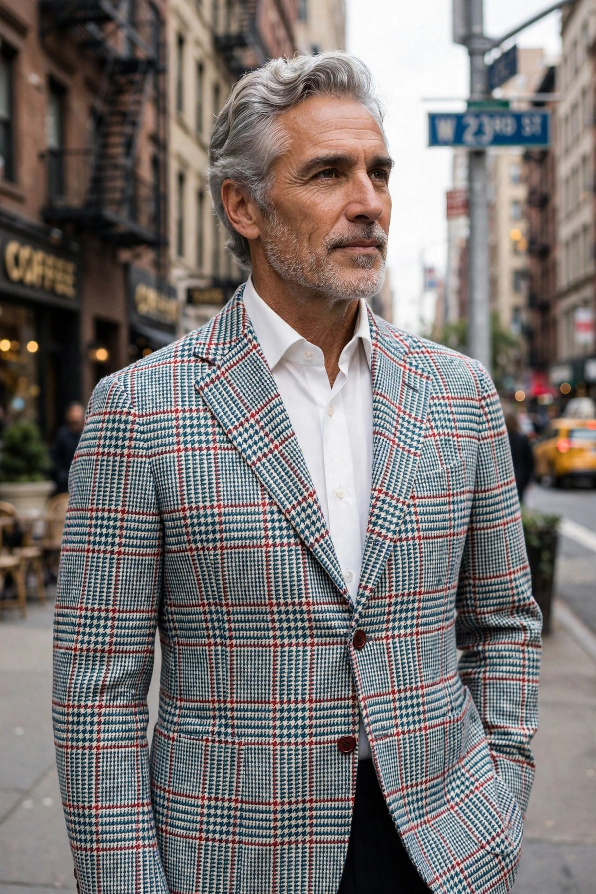 Sartorio Prince of Wales Wool Sport Jacket