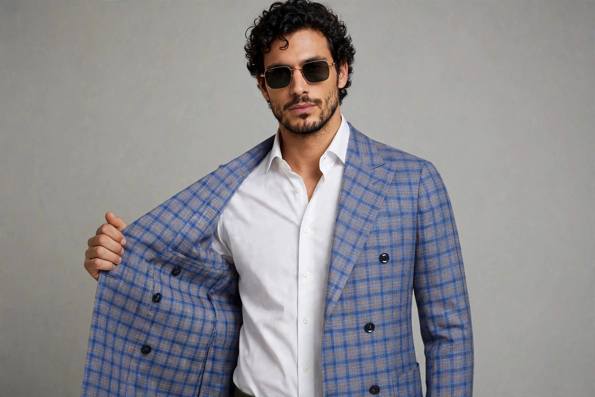 Sartorio Double Breasted Virgin Wool-Silk Sport Jacket