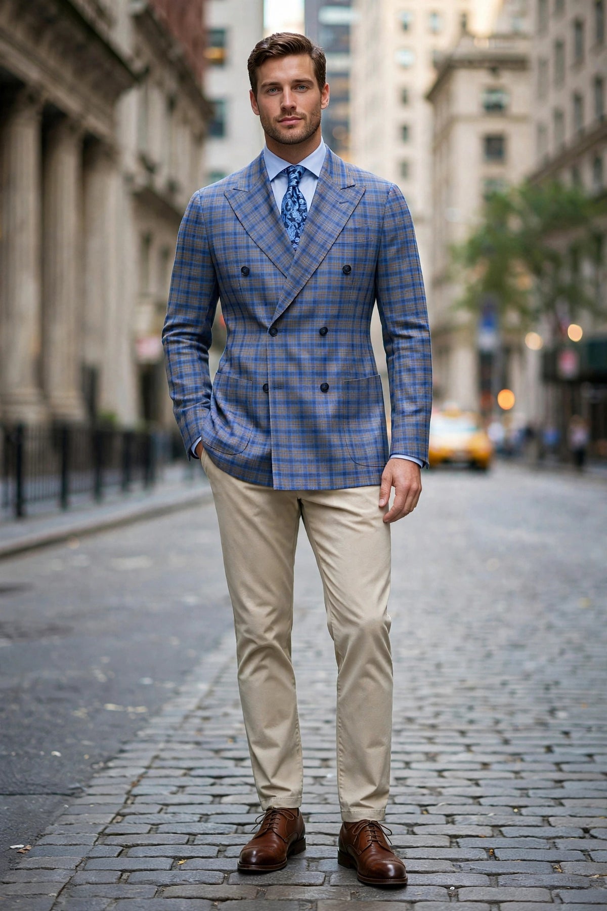 Sartorio Double Breasted Virgin Wool-Silk Sport Jacket