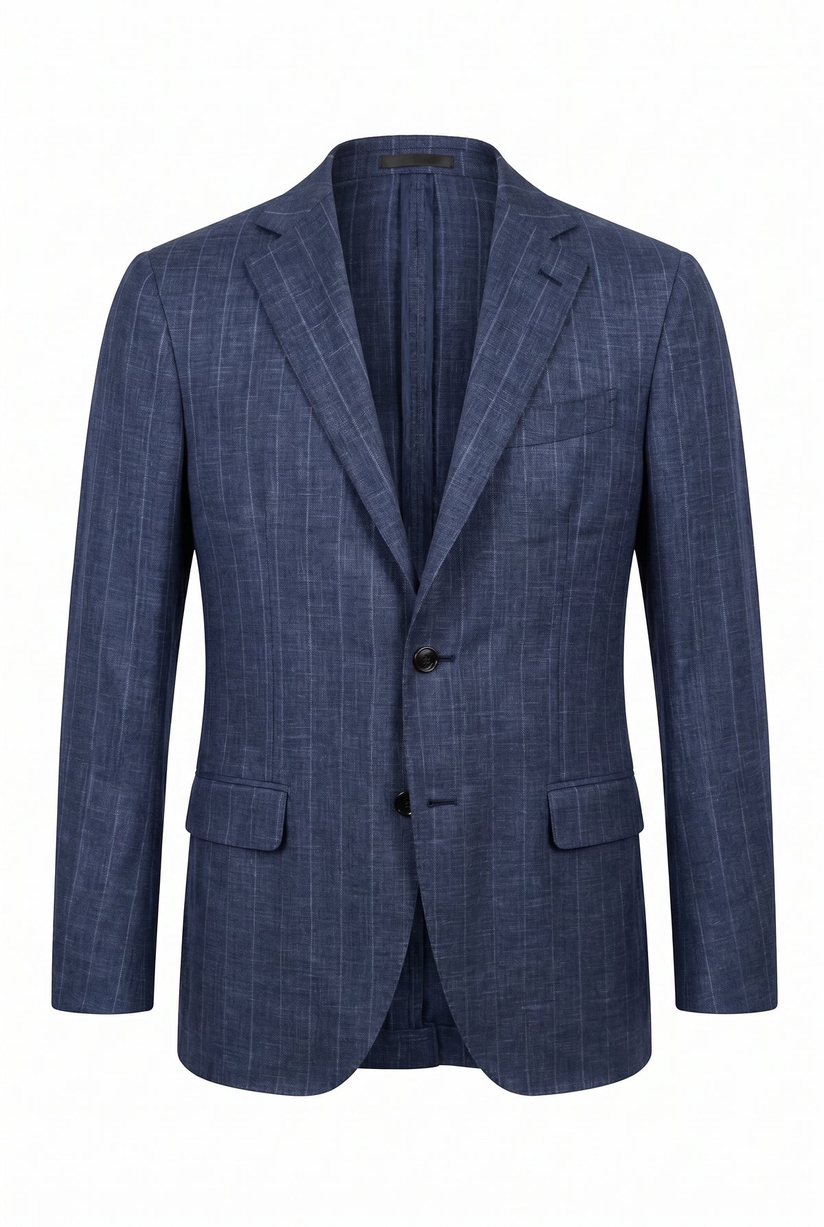 Sartorio Marled Virgin Wool Suit in cobalt blue