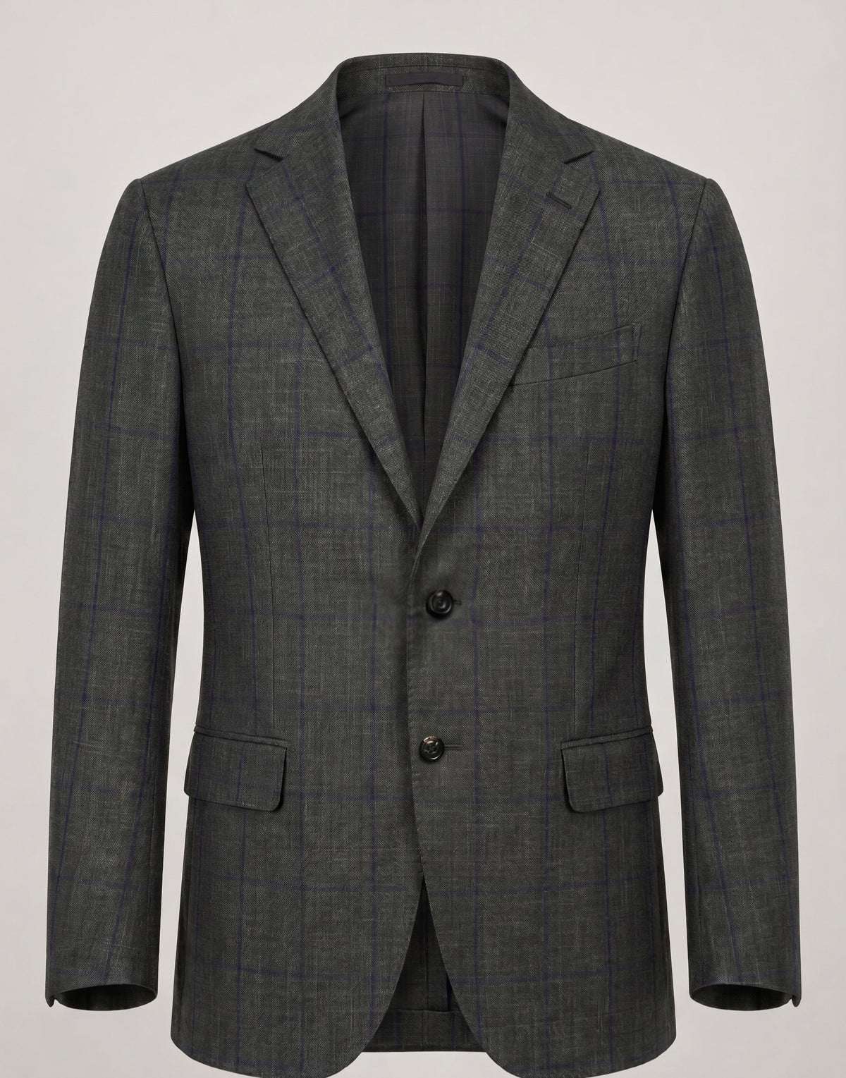 Sartorio Windowpane Virgin Wool Suit in sage