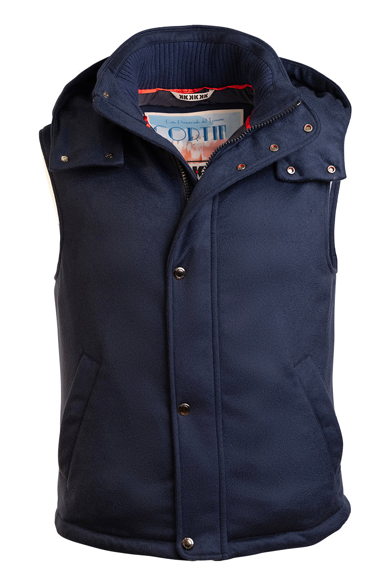 Kired by Kiton BEAR Cashmere-Nylon-Goose Down-Wool Vest