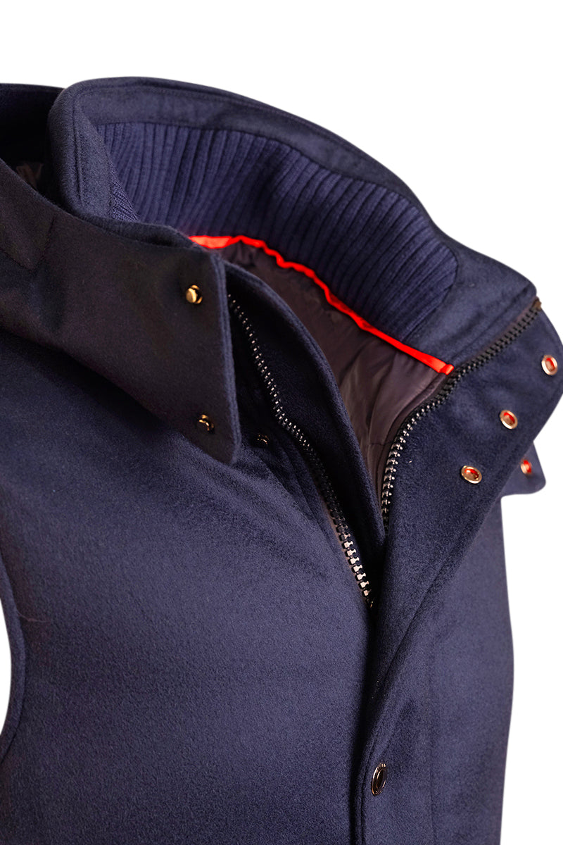 Kired by Kiton BEAR Cashmere-Nylon-Goose Down-Wool Vest