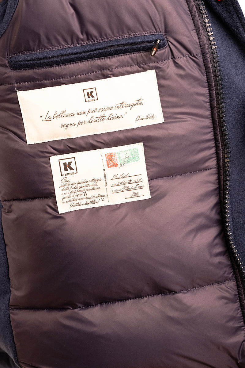 Kired by Kiton BEAR Cashmere-Nylon-Goose Down-Wool Vest