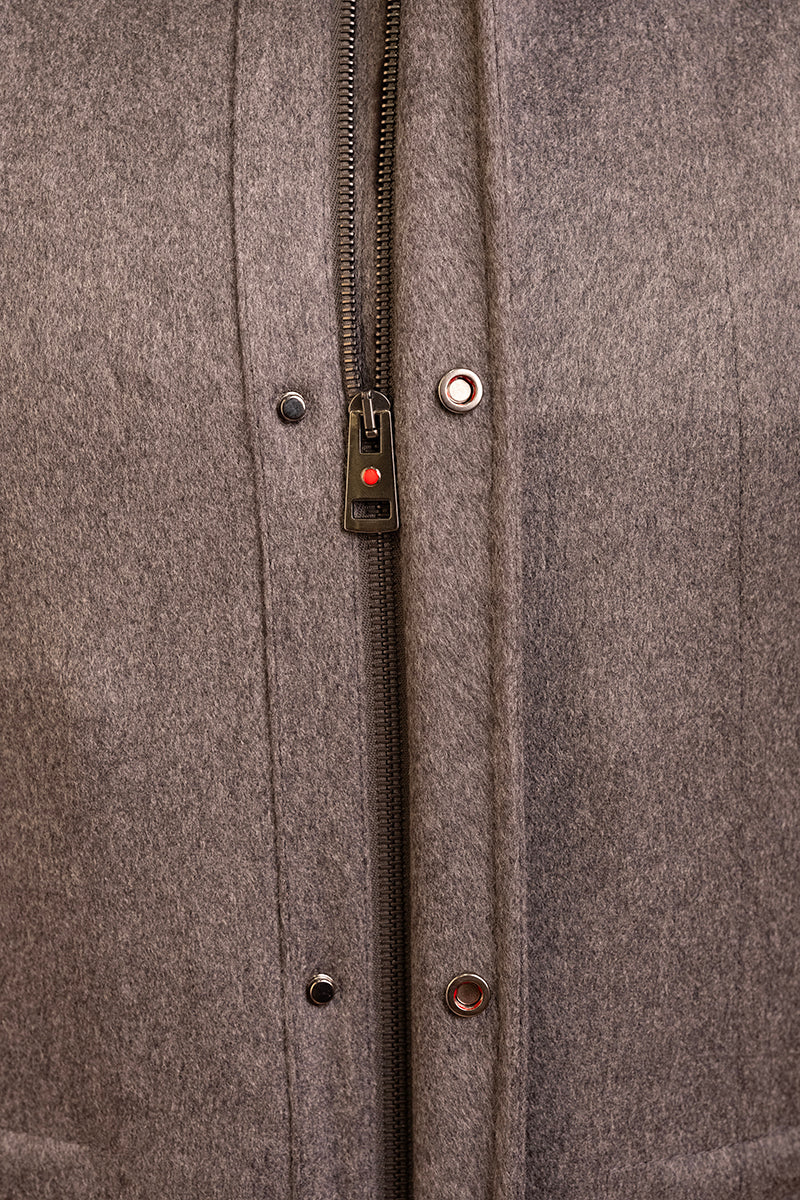 Kired by Kiton KONE Cashmere-Mink Fur Overcoat