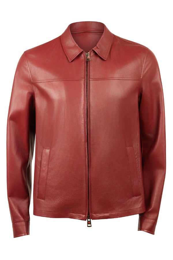 Kired Juan Lambskin Leather Zip-Up Jacket