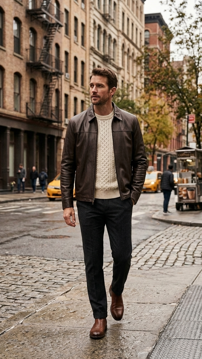 Kired Juan Lambskin Leather Zip-Up Jacket
