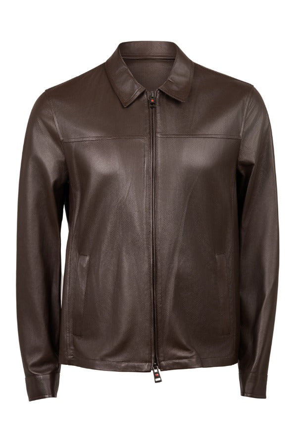 Kired Juan Lambskin Leather Zip-Up Jacket