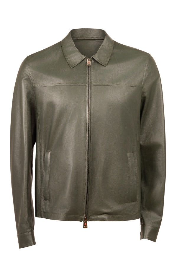 Kired Juan Lambskin Leather Zip-Up Jacket