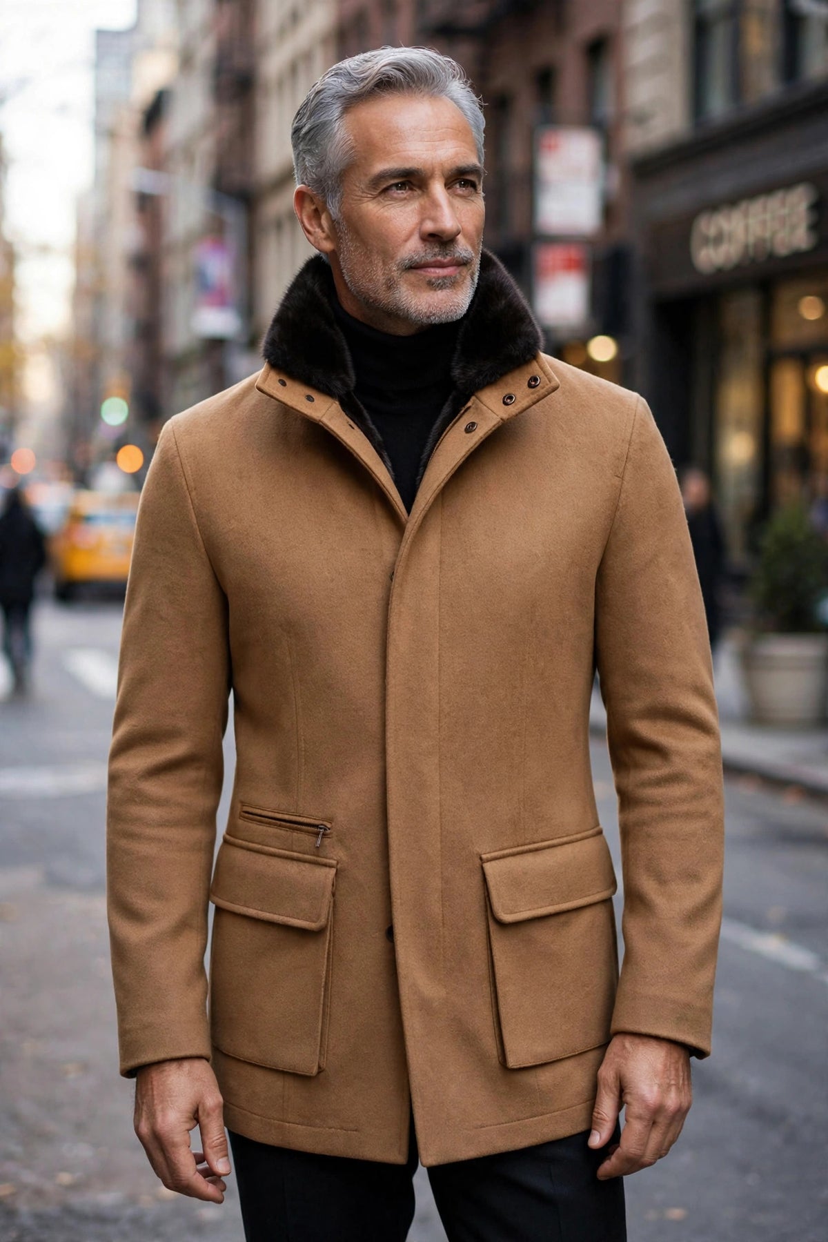 Kired by Kiton KONE Cashmere-Mink Fur Overcoat