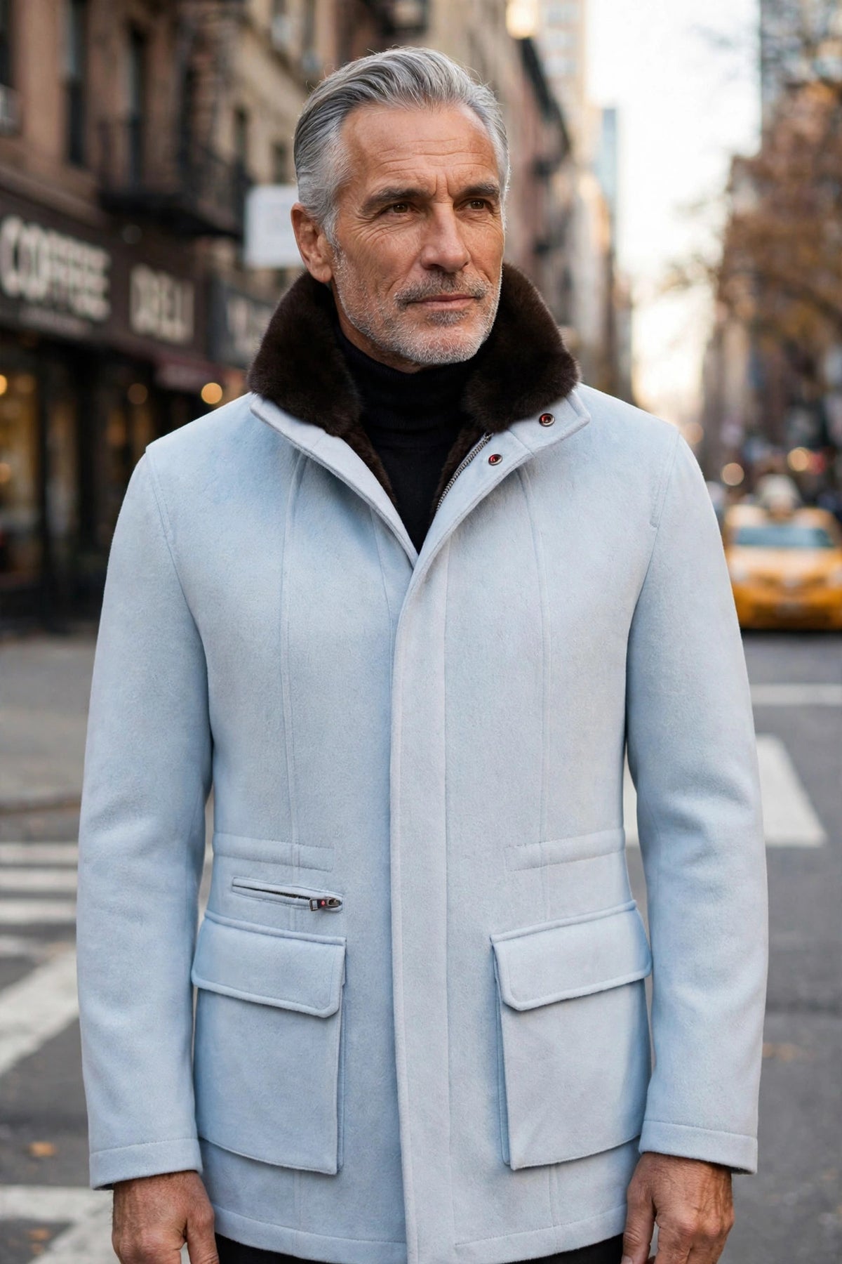 Kired by Kiton KONE Cashmere-Mink Fur Overcoat