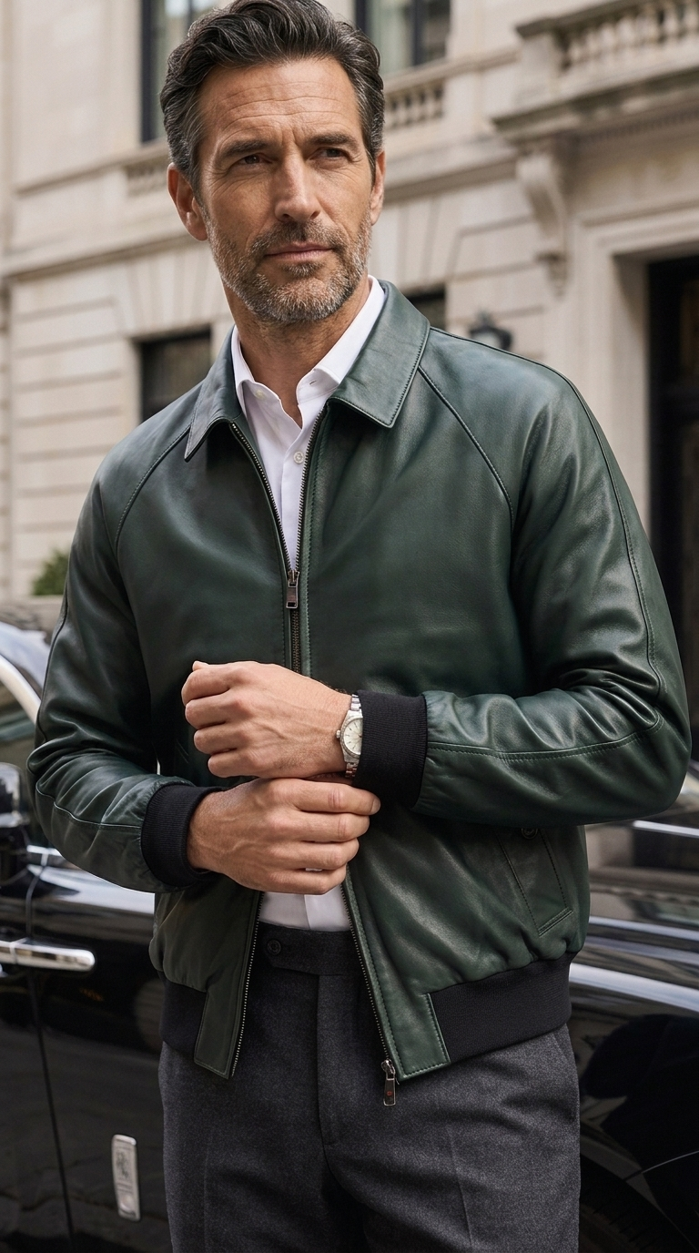 Kired PISA Nylon-Cashmere Reversible Zip-Up Bomber Jacket