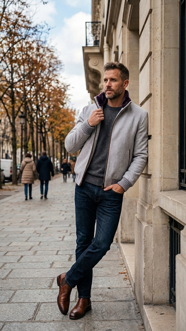 Kired by Kiton SABA Cashmere Beaver Fur Lined Bomber