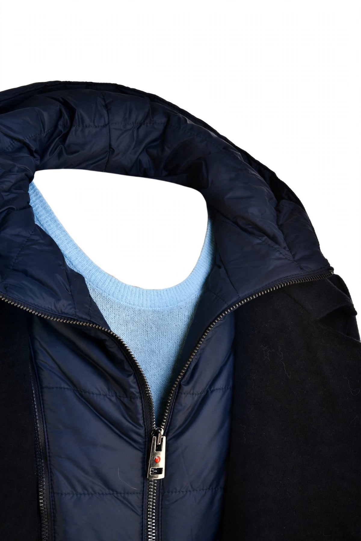 Kired Double-Breasted Overcoat w/ Detachable Lining