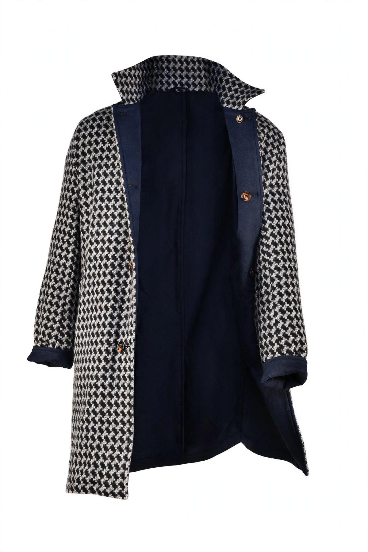 Kired by Kiton Peak Cotton Reversible Overcoat