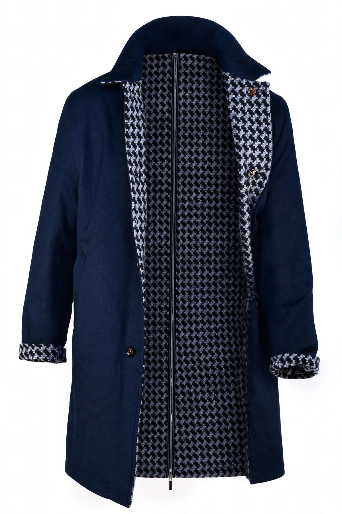 Kired by Kiton Peak Cotton Reversible Overcoat