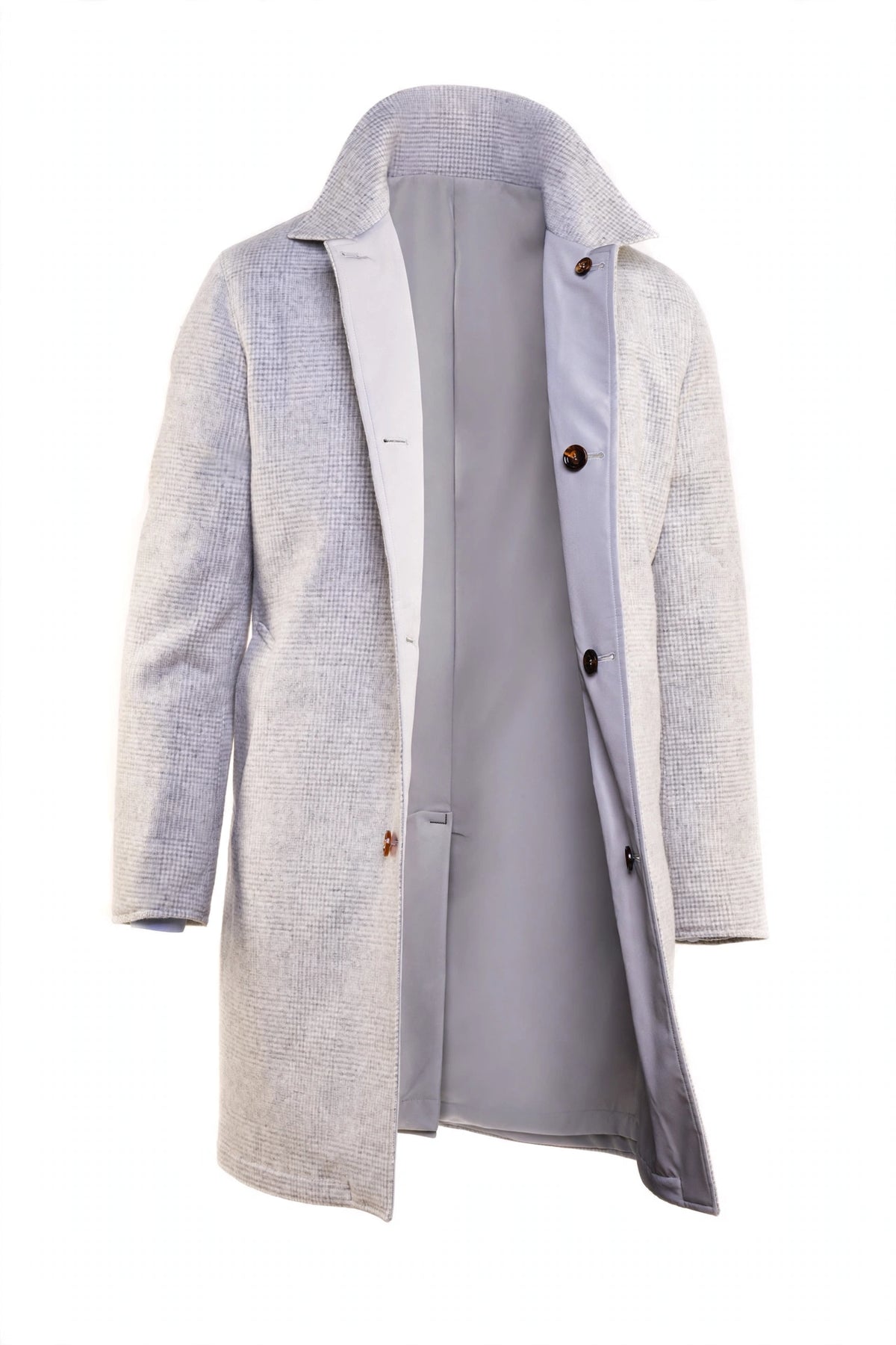 Kired by Kiton Peak Wool-Cashmere Reversible Overcoat