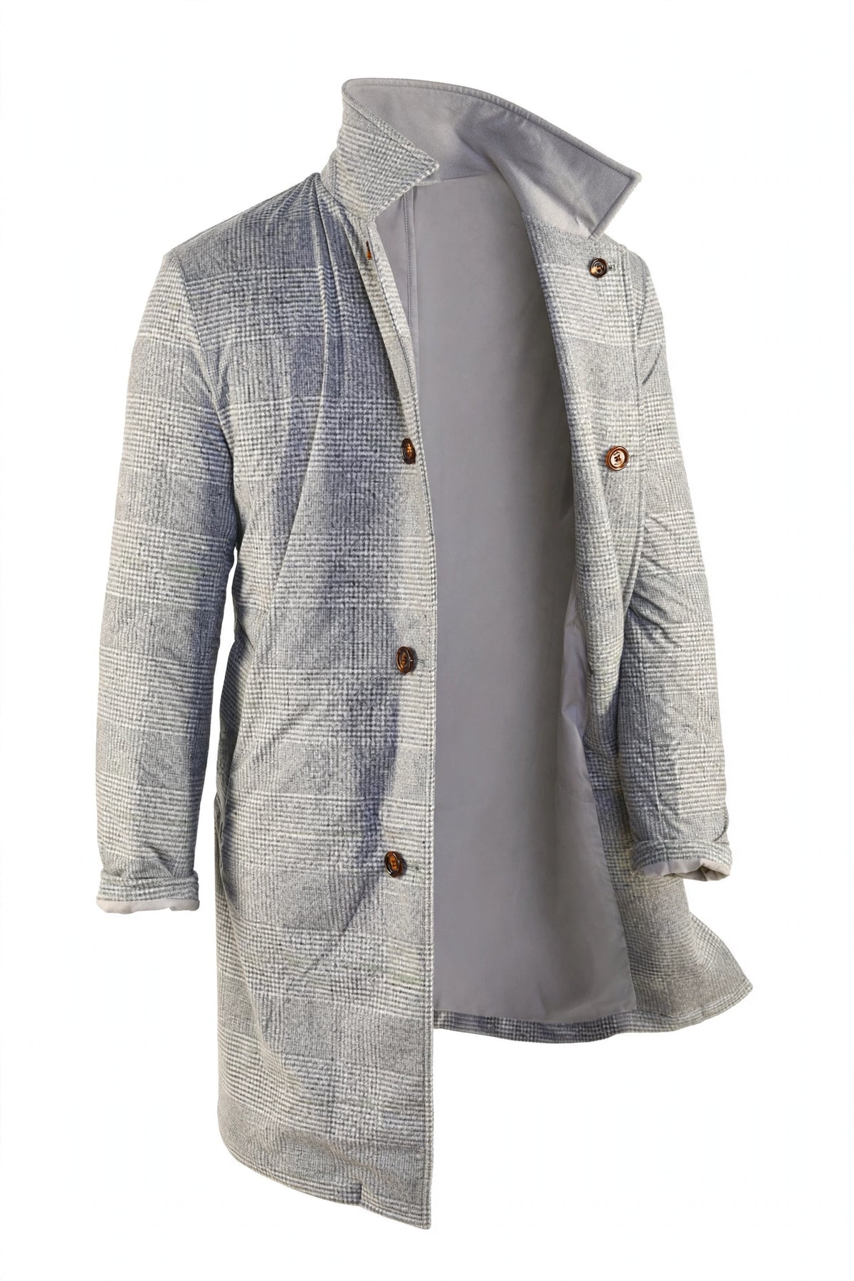 Kired by Kiton Peak Wool-Cashmere Reversible Overcoat