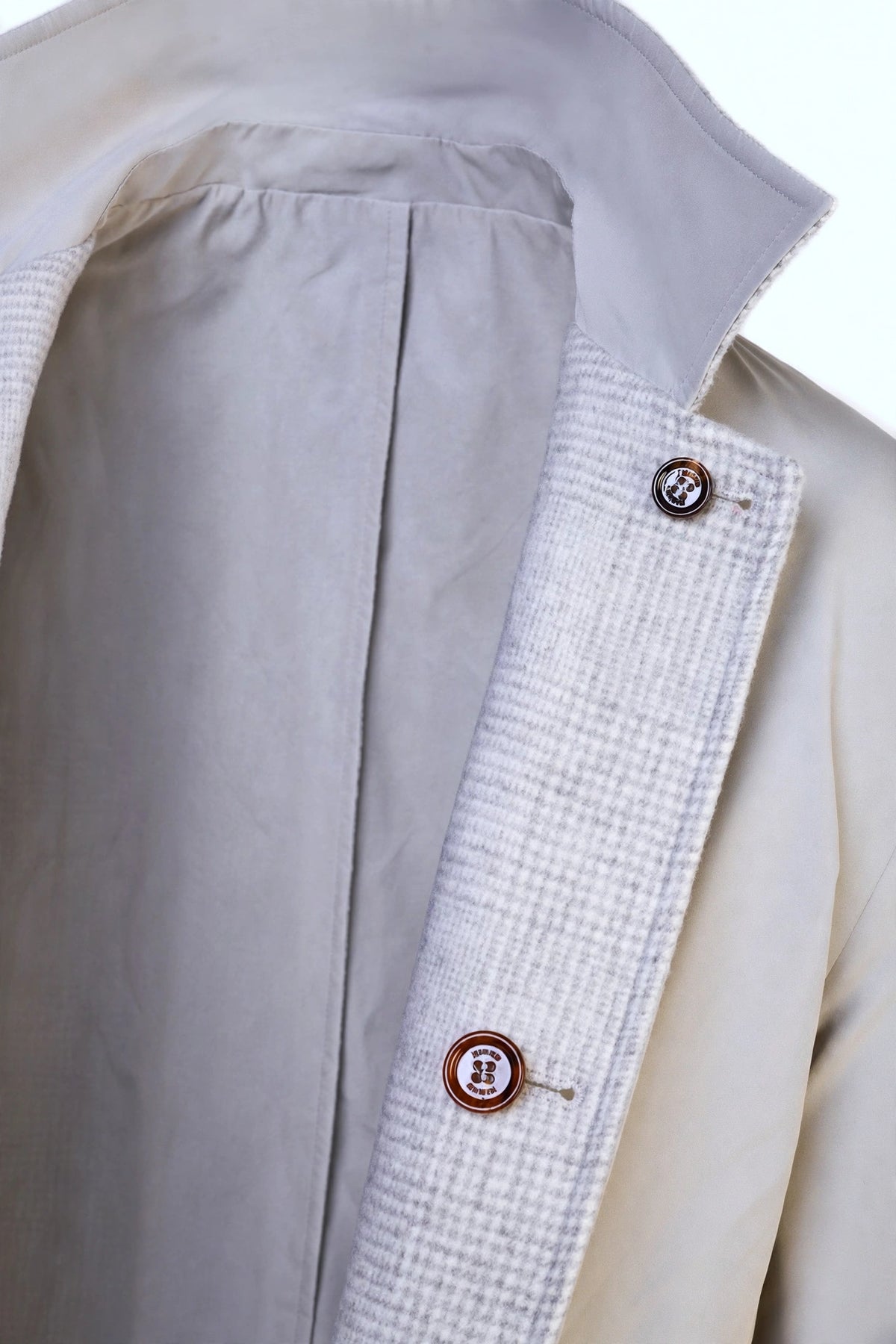 Kired by Kiton Peak Wool-Cashmere Reversible Overcoat