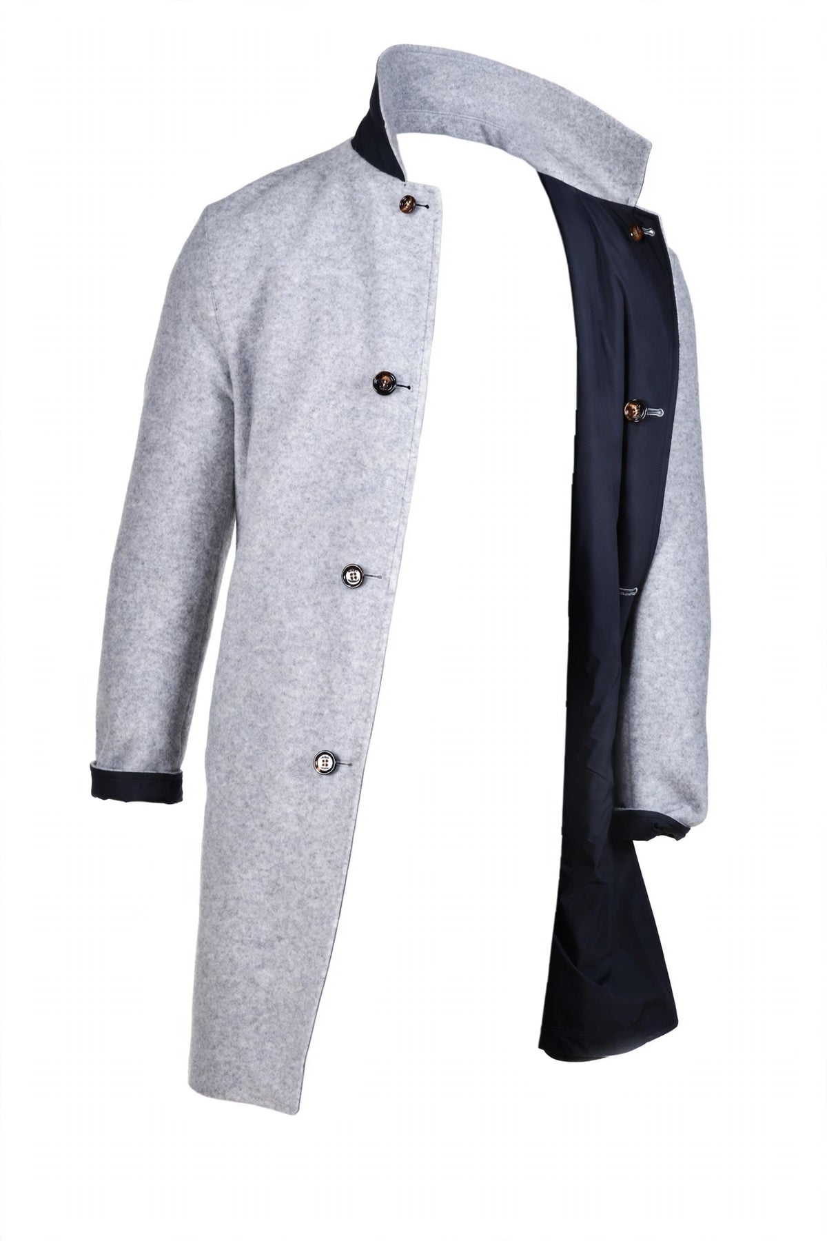 Kired by Kiton Peak Cashmere Reversible Overcoat