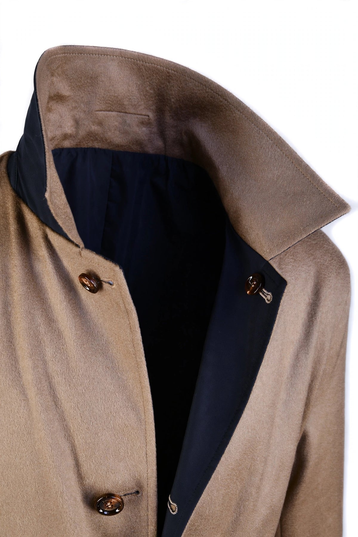 Kired by Kiton Peak Cashmere Reversible Overcoat