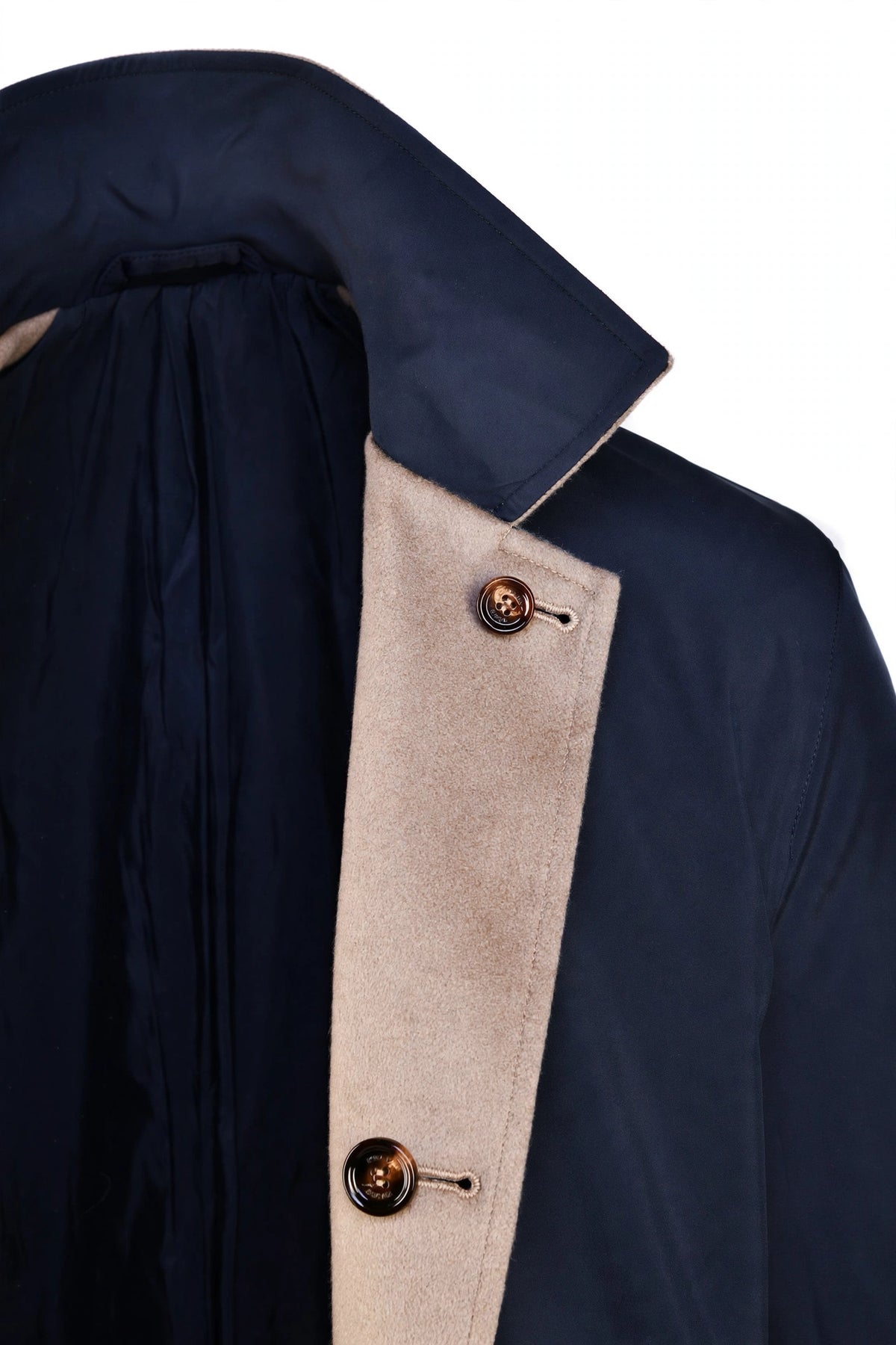 Kired by Kiton Peak Cashmere Reversible Overcoat