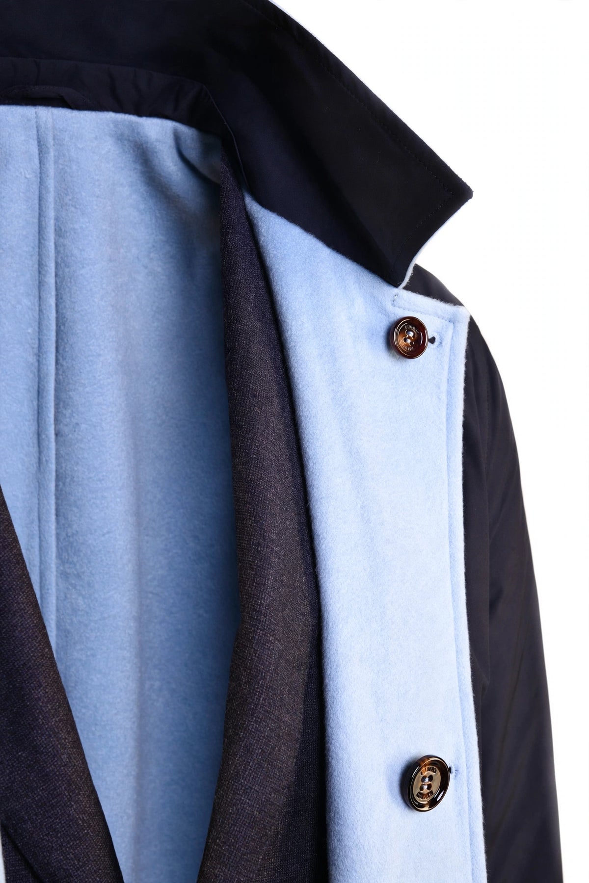 Kired by Kiton Peak Cashmere Reversible Overcoat