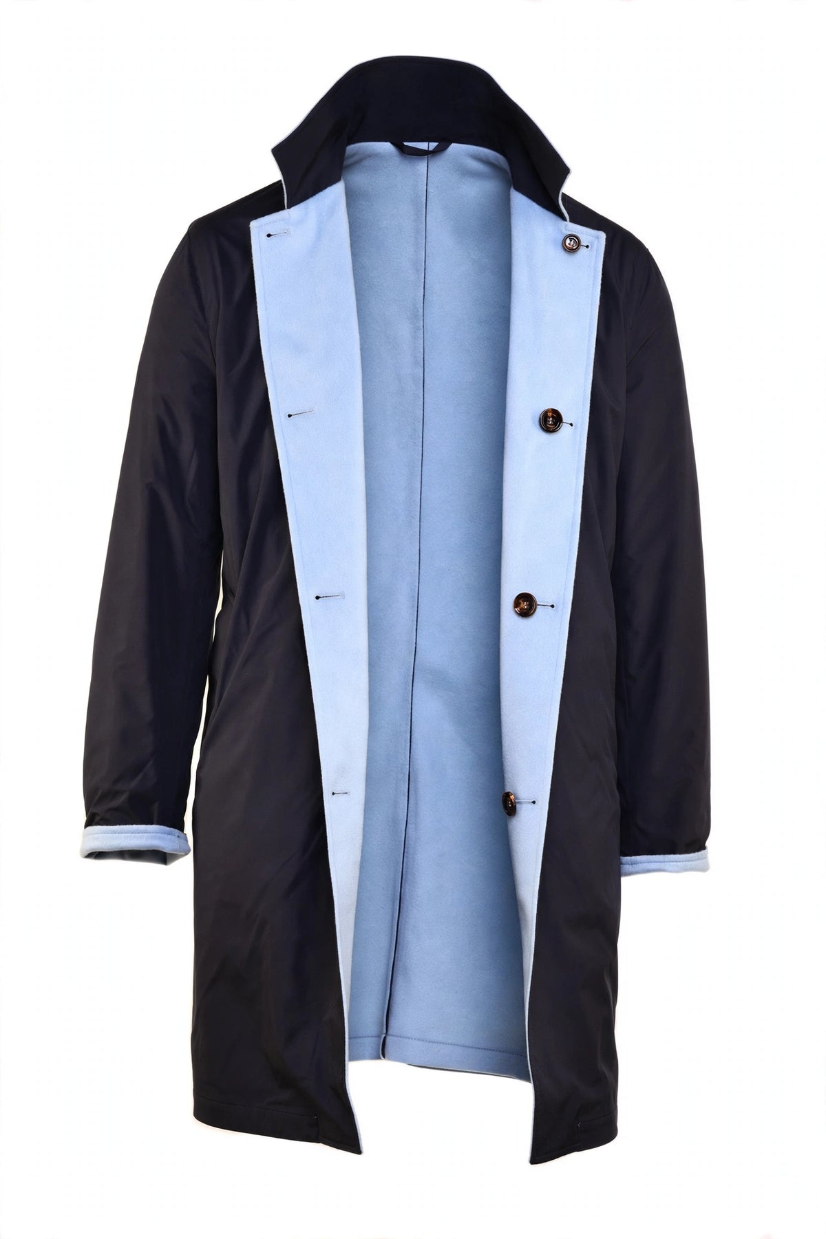 Kired by Kiton Peak Cashmere Reversible Overcoat