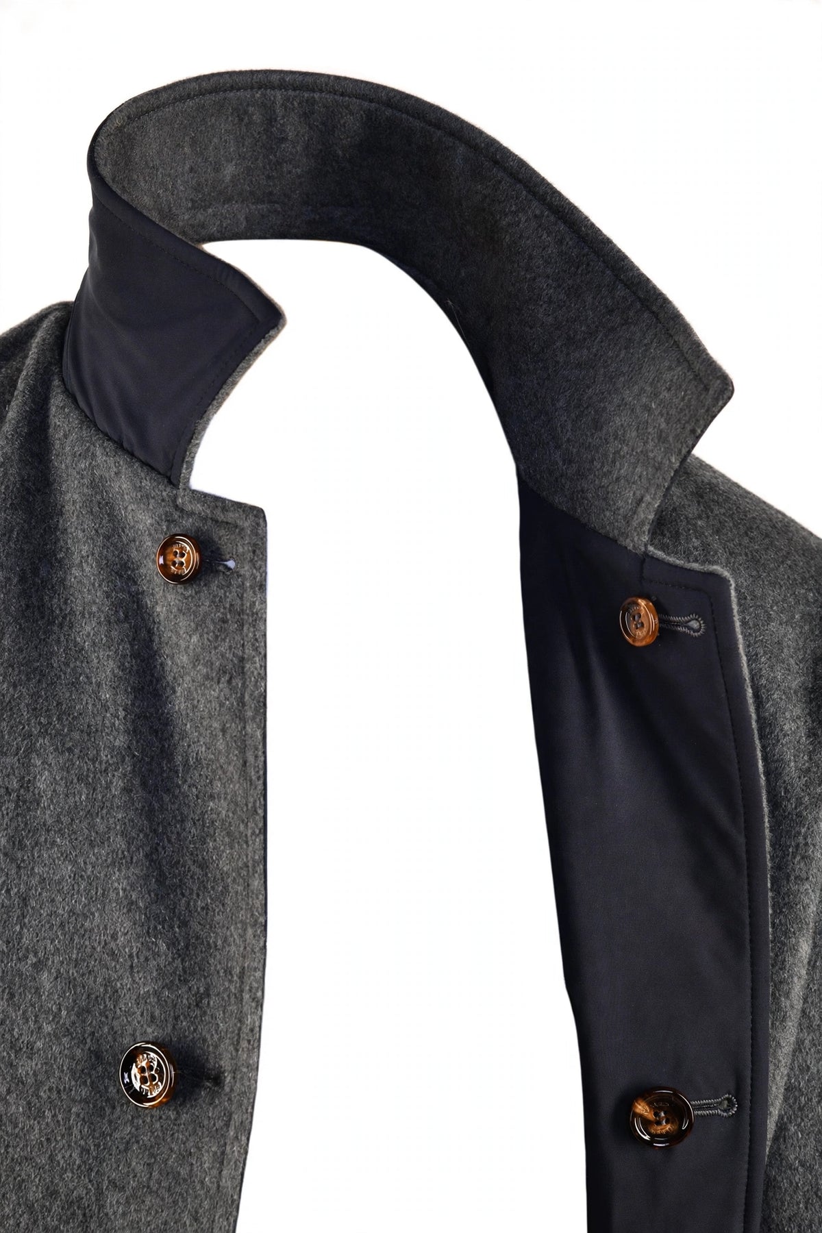Kired by Kiton Peak Cashmere Reversible Overcoat