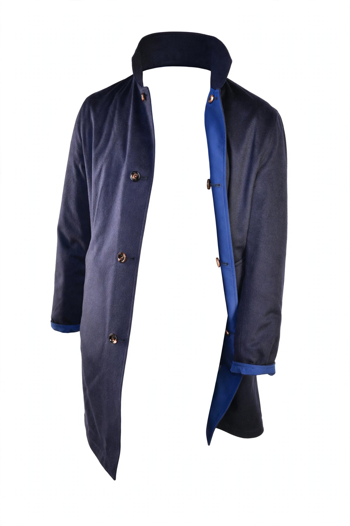 Kired by Kiton Peak Cashmere Reversible Overcoat