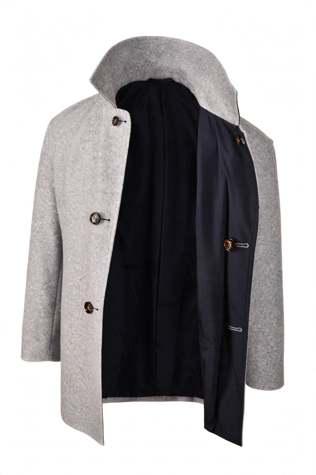 Kired by Kiton Peak Cashmere Reversible Overcoat